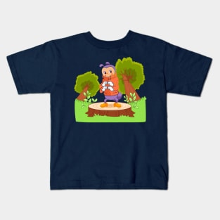 Caterpillar Forest Hand Drawn Kids T-Shirt